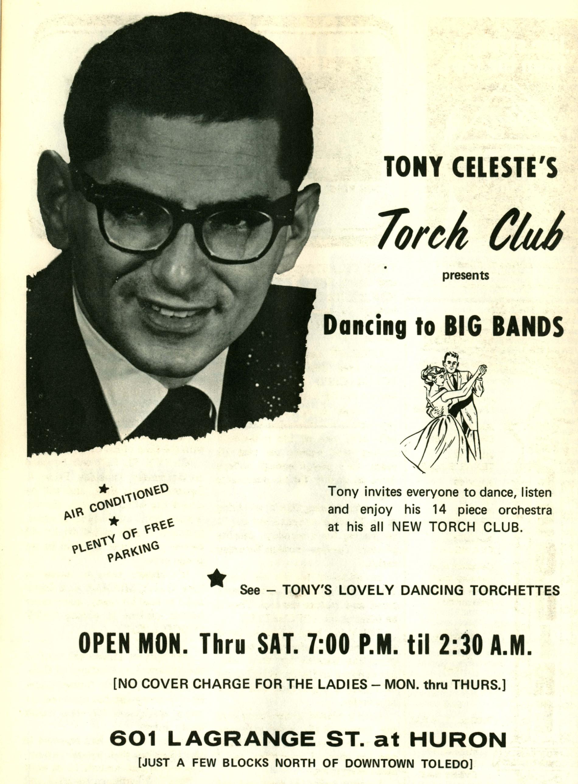Advertisement for Tony Celeste's Torch Club
